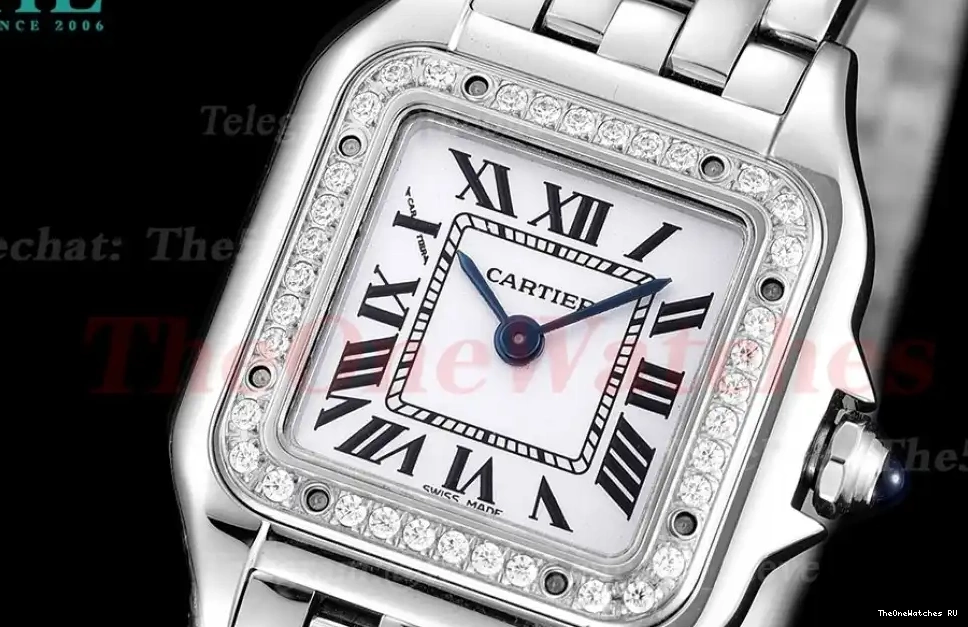 Qtz Swiss 8848F De Ladies SS 22mm Secrete SS Panthere White Dial Dia 0509